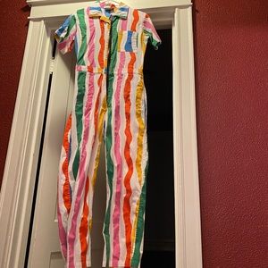Nooworks Rainbow Stripe coveralls Size small